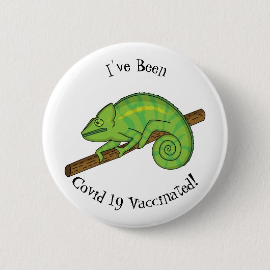 Parson's chameleon illustratie ronde button 5,7 cm (Voorkant)