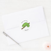 Parson's chameleon illustratie ronde sticker (Envelop)
