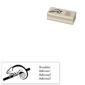 Parson's chameleon illustratie rubberstempel (Gestempeld)