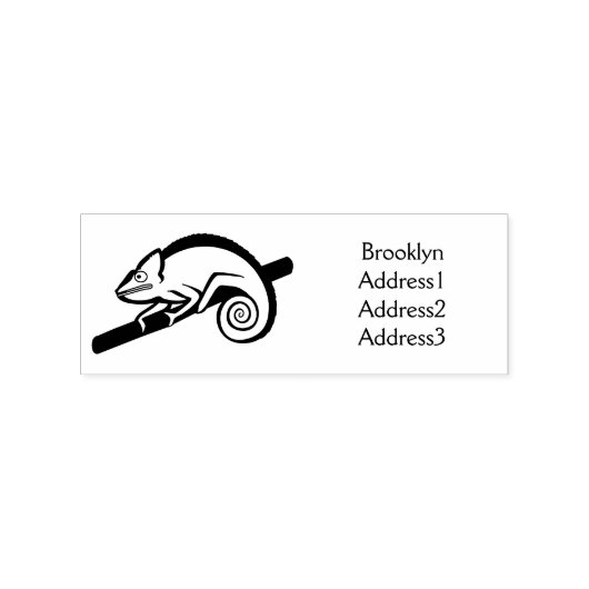 Parson's chameleon illustratie rubberstempel (Afrduk)