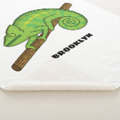Parson's chameleon illustratie sherpa deken (3/4)