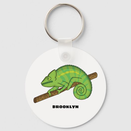 Parson's chameleon illustratie sleutelhanger (Voorkant)