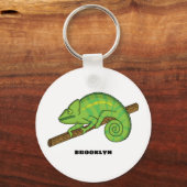 Parson's chameleon illustratie sleutelhanger (Voorkant)