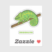 Parson's chameleon illustratie sticker (Vel)