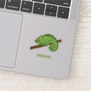 Parson's chameleon illustratie sticker