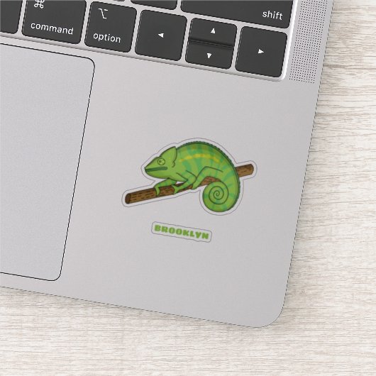 Parson's chameleon illustratie sticker (Detail)