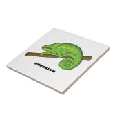 Parson's chameleon illustratie tegeltje (Zijkant)