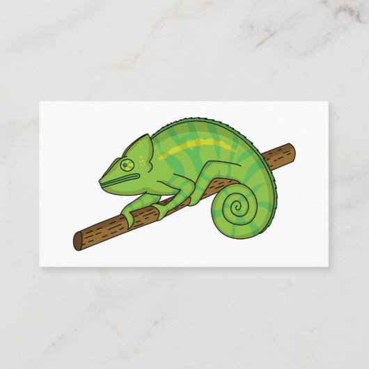 Parson's chameleon illustratie visitekaartje (Achterkant)