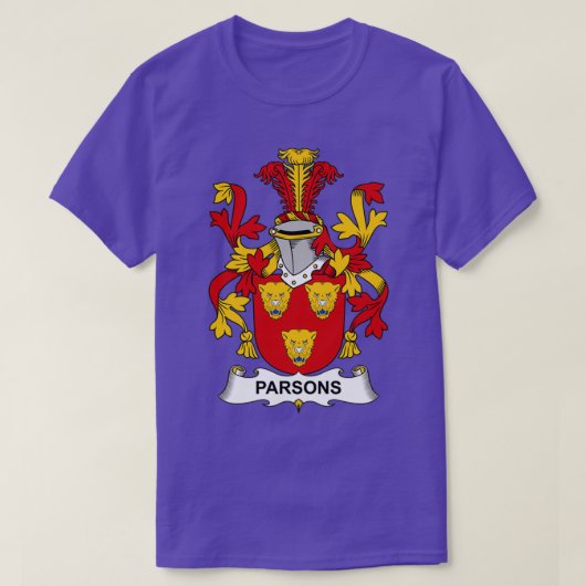 Parsons Coat of Arms Family Crest  T-shirt (Design voorkant)