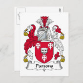 Parsons Family Crest Briefkaart (Voorkant / Achterkant)