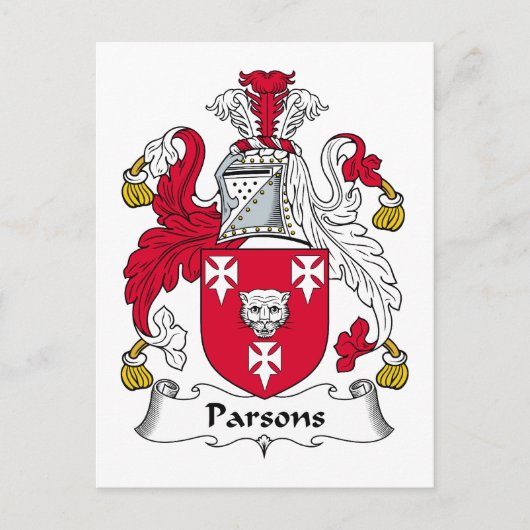Parsons Family Crest Briefkaart (Voorkant)