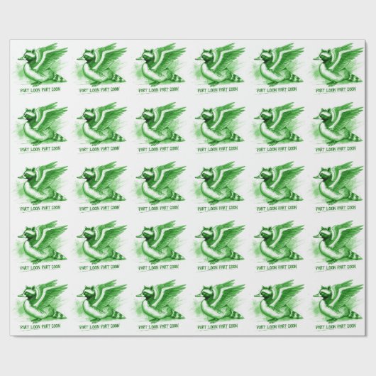 Part Loon Part Coon  Hybrid Creature Cadeaupapier (Vlak)