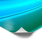 Part of a Wave (turquoise-ultramarine-yellow) Poster (Hoek)