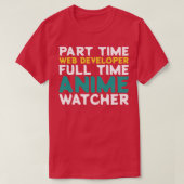 Part-time webontwikkelaar Full-time Watcher T-shirt (Design voorkant)