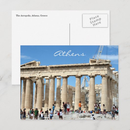 parthenon-acropolis briefkaart (Voorkant / Achterkant)