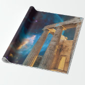 Parthenon Acropolis Griekenland bereikt ruimte Cadeaupapier (Uitgerold)