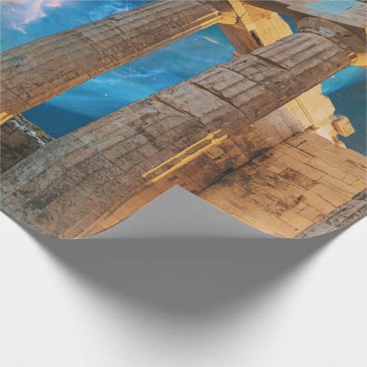 Parthenon Acropolis Griekenland bereikt ruimte Cadeaupapier (Hoek)