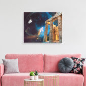 Parthenon Acropolis Griekenland bereikt ruimte Canvas Afdruk (Insitu (Woonkamer))
