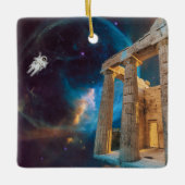 Parthenon Acropolis Griekenland bereikt ruimte Keramisch Ornament (Voorkant)