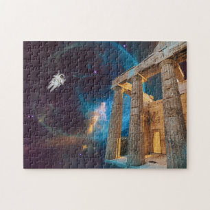 Parthenon Acropolis Griekenland bereikt ruimte Legpuzzel