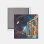 Parthenon Acropolis Griekenland bereikt ruimte Magneet (Voorkant / Achterkant)