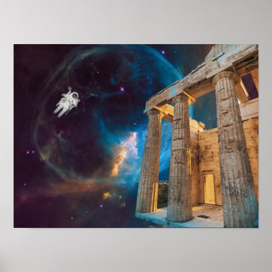 Parthenon Acropolis Griekenland bereikt ruimte Poster (Voorkant)