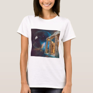 Parthenon Acropolis Griekenland bereikt ruimte T-shirt