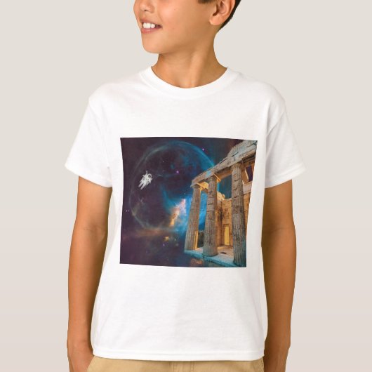 Parthenon Acropolis Griekenland bereikt ruimte T-shirt (Voorkant)