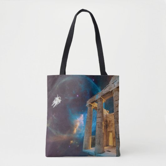 Parthenon Acropolis Griekenland bereikt ruimte Tote Bag (Voorkant)