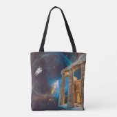 Parthenon Acropolis Griekenland bereikt ruimte Tote Bag (Achterkant)