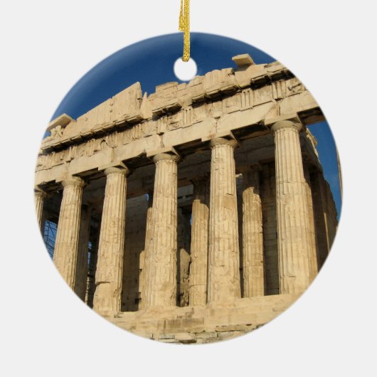 Parthenon Acropolis in Athene Keramisch Ornament (Achterkant)