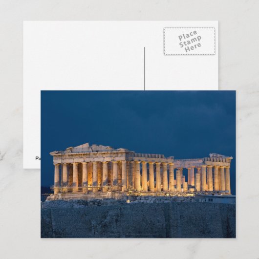 Parthenon. Athene, Griekenland Briefkaart (Voorkant / Achterkant)