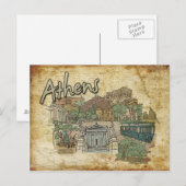 Parthenon Athene Griekenland Monument Travel Brief Briefkaart (Voorkant / Achterkant)