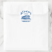 Parthenon - Athene - Grieks (blauw) Ronde Sticker (Tas)