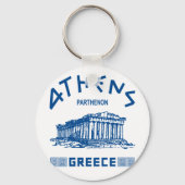 Parthenon - Athene - Grieks (blauw) Sleutelhanger (Voorkant)