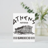 Parthenon - Athene - Grieks (zwart) Briefkaart (Staand voorkant)