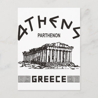 Parthenon - Athene - Grieks (zwart) Briefkaart