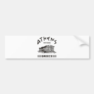 Parthenon - Athene - Grieks (zwart) Bumpersticker
