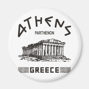Parthenon - Athene - Grieks (zwart) Magneet