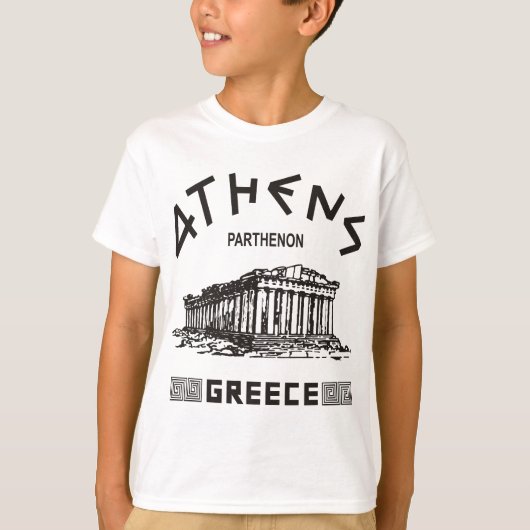 Parthenon - Athene - Grieks (zwart) T-shirt (Voorkant)