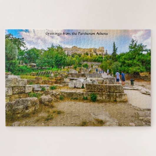 Parthenon Athene. Legpuzzel (Horizontaal)