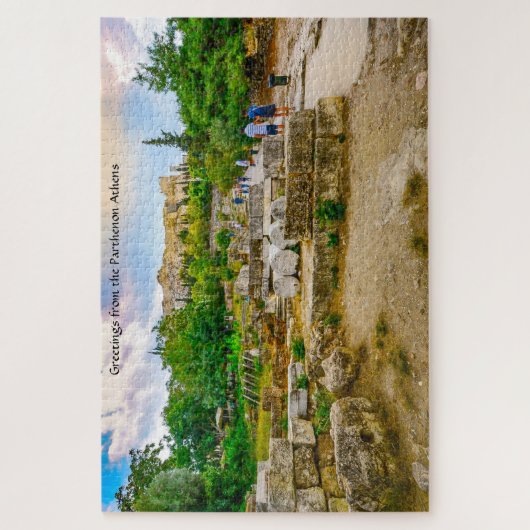 Parthenon Athene. Legpuzzel (Verticaal)