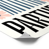 Parthenon Athens Griekenland abstracte reizen bloe Poster (Hoek)