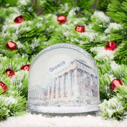 Parthenon Athens Snow Globe – Ancient Greece  Sneeuwbol (Kerstmis)