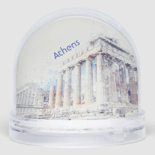 Parthenon Athens Snow Globe – Ancient Greece  Sneeuwbol (Achterkant)