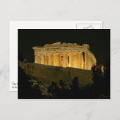 Parthenon bij nacht briefkaart (Voorkant / Achterkant)