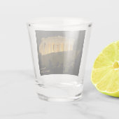 Parthenon bij nacht shot glas (Achterkant)