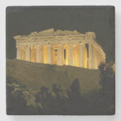Parthenon bij nacht stenen onderzetter (Voorkant)