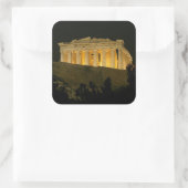 Parthenon bij nacht Sticker (Tas)