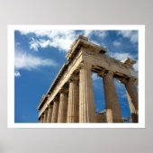 parthenon blauw poster (Voorkant)